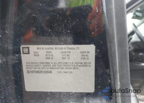 2008 Chevrolet Impala Lt z USA, uszkodzony, nr VIN 2G1WT58K281339548